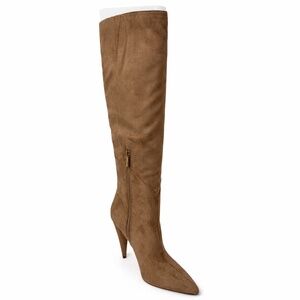 Jessica Simpson Maynard Knee High Boots 7.5M Sand Stretch Microsuede High Heel